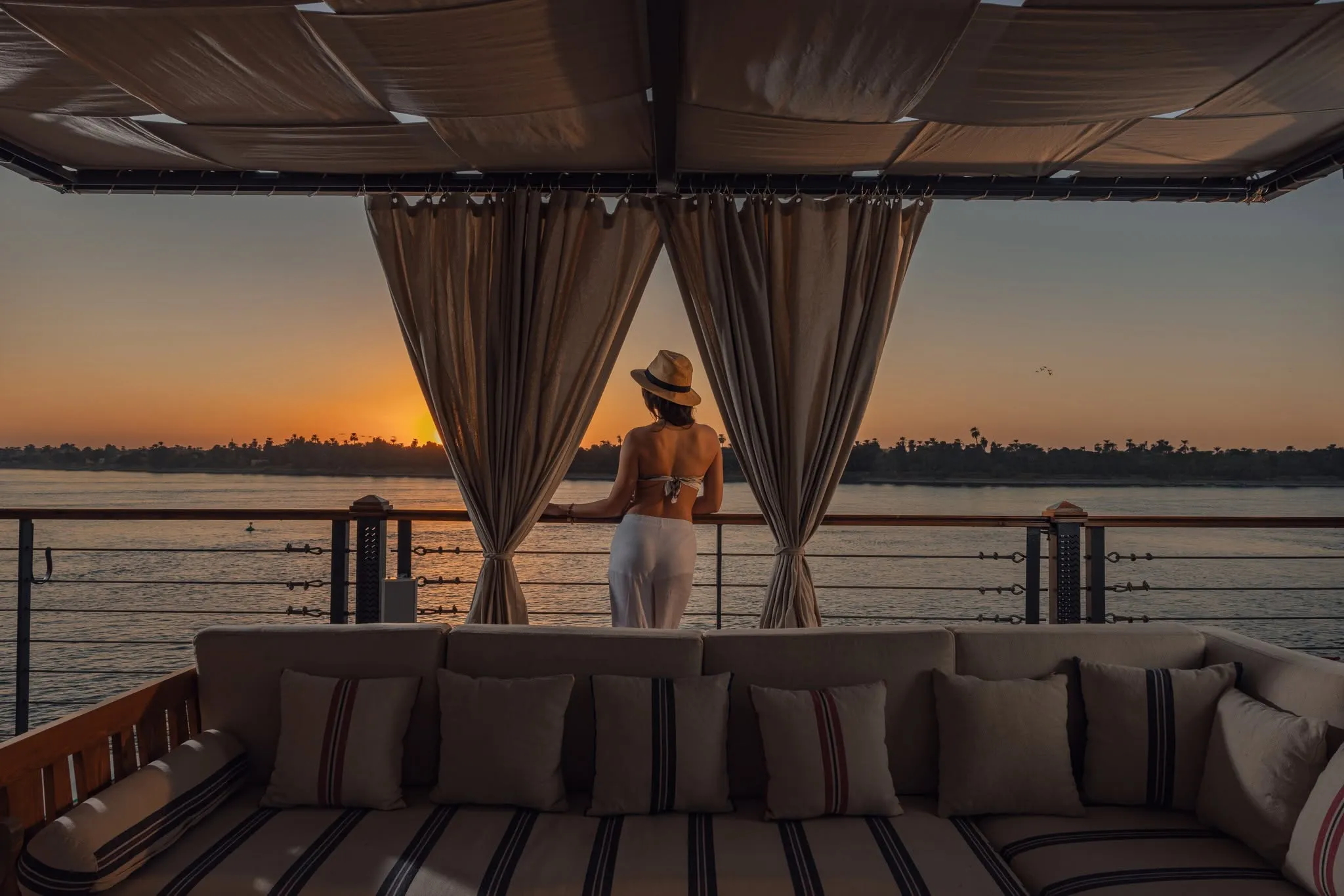 Sun deck of the MS DWA Nile Cruise Nile cruise